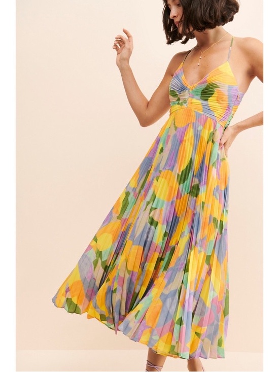 Astr Dresses & Skirts - ASTR the Label Blythe Floral Midi Dress Yellow M